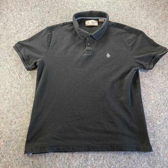 Original Penguin Other - Original Penguin Polo Shirt Mens Adult Medium Black Collar Buttons